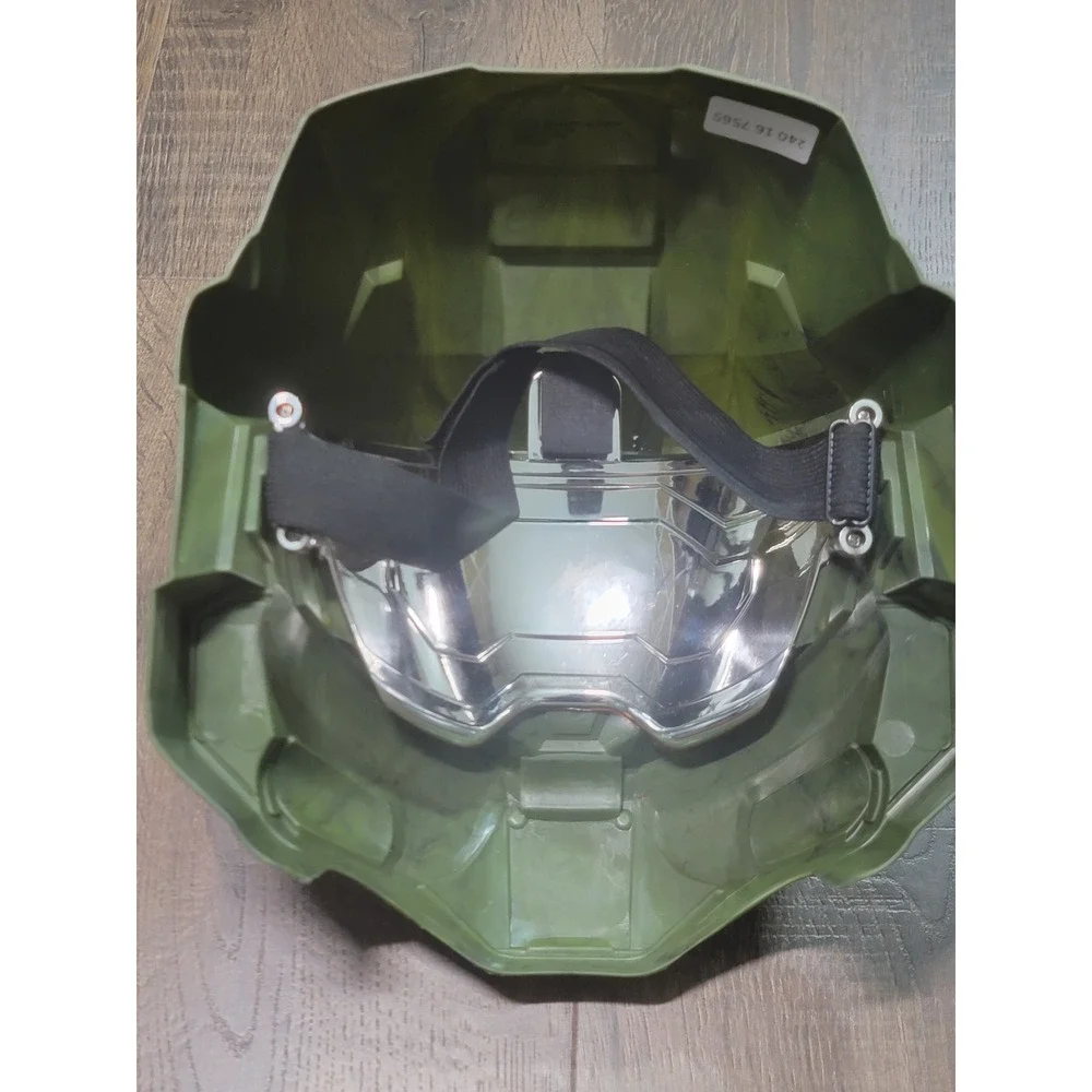 Halo Master Chief Costume Mask Disguise 2023 Microsoft Spartan Green Gold Visor